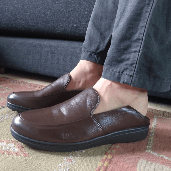 #chaussures_médicales#-Lugano en cuir marron /لوغانو بالجلد البني - Suisses.ma