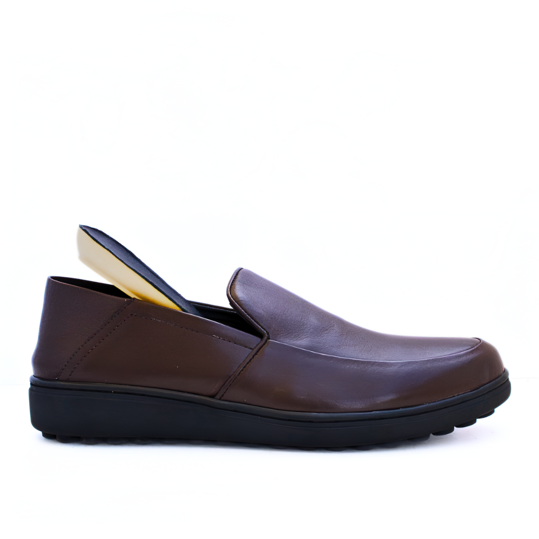 Marron Lugano Mocassins Medicales