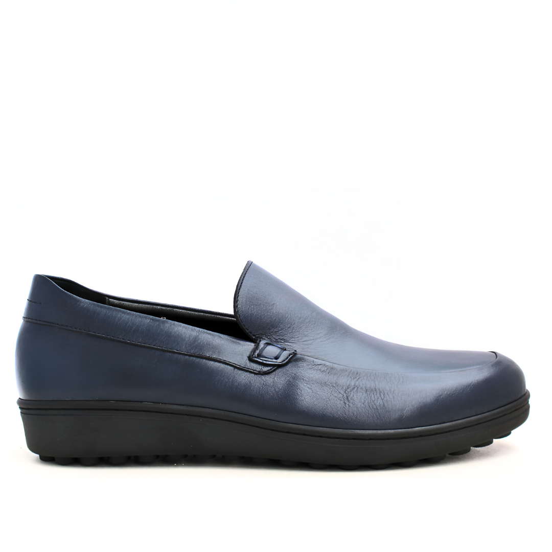 Classico Bleu Mocassins Medicales