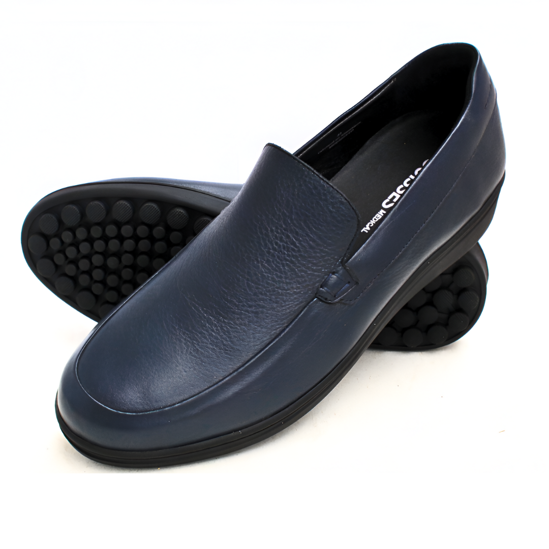 Classico Bleu Mocassins Medicales