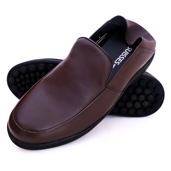 Marron Lugano Mocassins Medicales